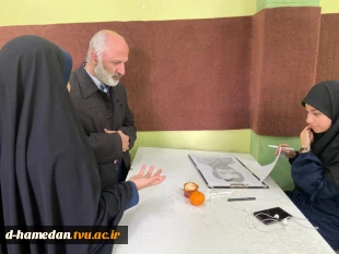 چهره‌های شهدای هنرمند و مدافع حرم استان همدان را دانشجویان 'گرافیک آموزشکده دختران زینب کبری (س) طراحی کردند. 2