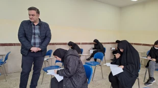 بازدید دکتر کاظمی، رئیس دانشگاه ملی مهارت استان همدان از روند برگزاری امتحانات در آموزشکده زینب کبری (س) 2
