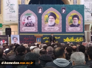 حضور کارکنان، اساتید و دانشجویان آموزشکده ملی مهارت دختران همدان در آیین وداع با فرماندهان شهید حزب الله 2