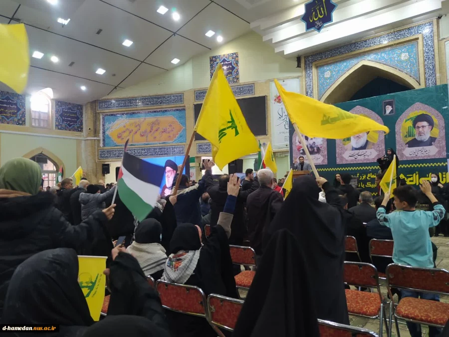 حضور کارکنان، اساتید و دانشجویان آموزشکده ملی مهارت دختران همدان در آیین وداع با فرماندهان شهید حزب الله 3