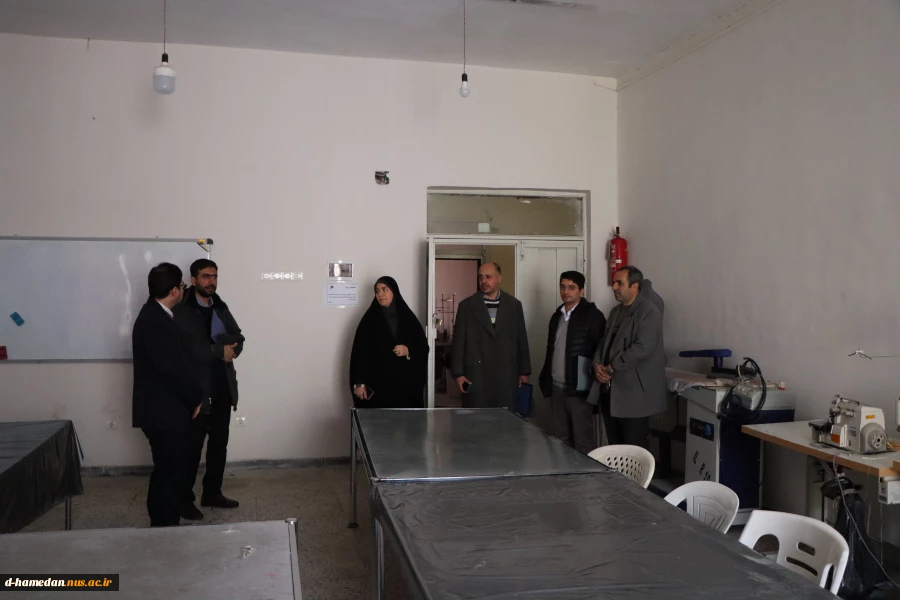 بازدید تیم نظارت و ارزیابی دانشگاه بوعلی از واحدهای مختلف آموزشکده ملی مهارت دختران همدان 8