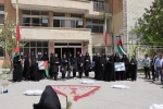 تجمع اساتید، دانشجویان و کارکنان آموزشکده ملی مهارت دختران همدان در اعتراض به جنایت ها و نسل کشی رژیم قاصب دربرابر مردم مسلمان و مظلوم غزه 3