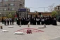 تجمع اساتید، دانشجویان و کارکنان آموزشکده ملی مهارت دختران همدان در اعتراض به جنایت ها و نسل کشی رژیم قاصب دربرابر مردم مسلمان و مظلوم غزه